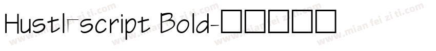 Hustlescript Bold字体转换